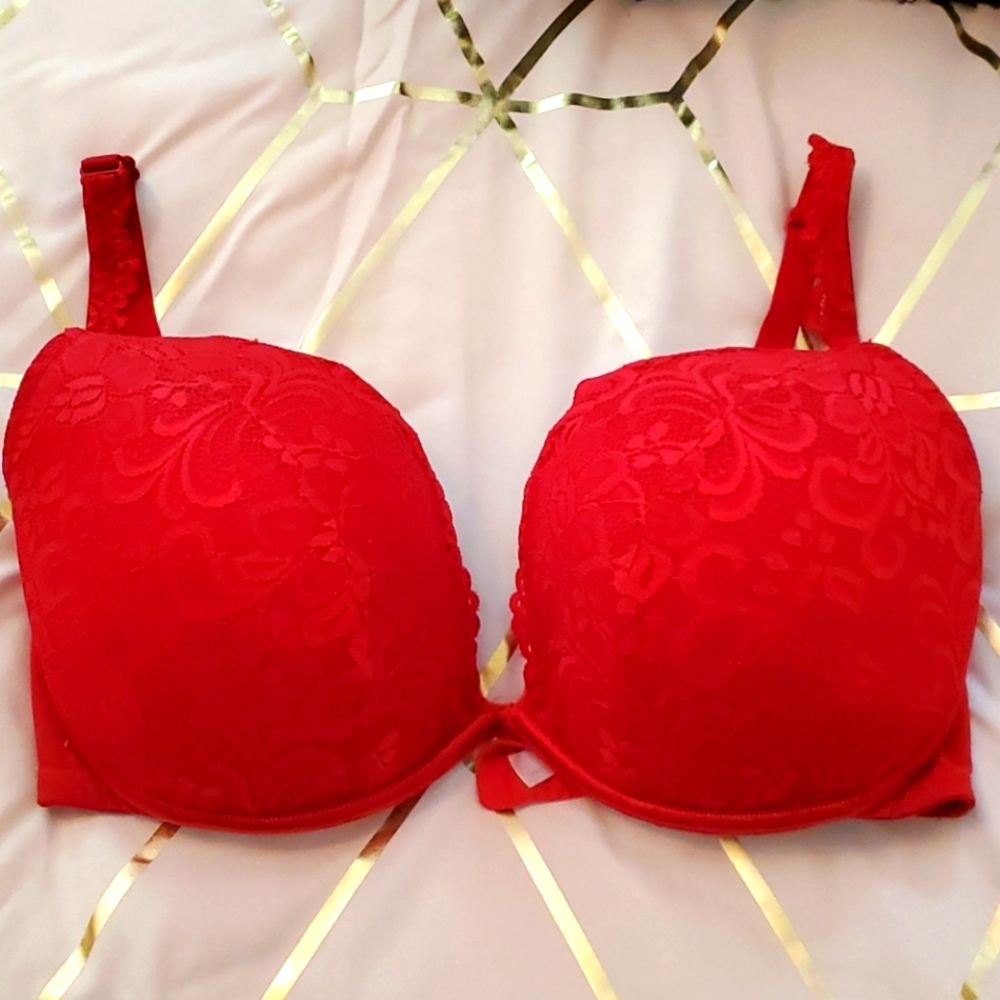 Cacique (Lane Bryant) brand red lace bra